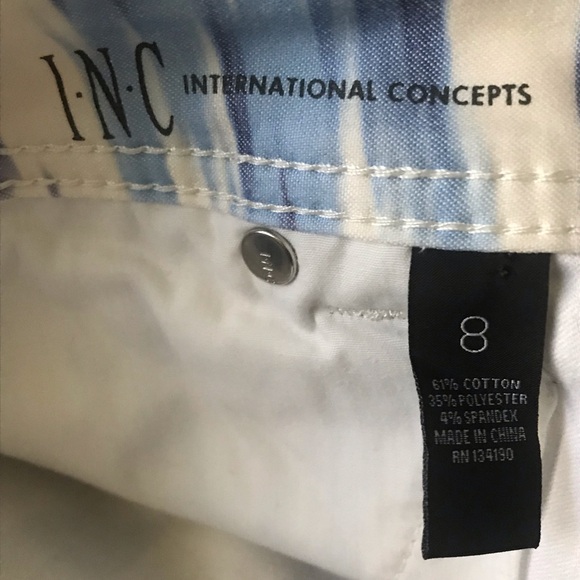 Inc Denim Women’s Skinny Leg Regular Fit Tie-Dye Streak Pants Size 8 - Picture 5 of 5